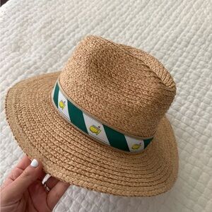 Masters Raffia Straw Hat with Tan Accents